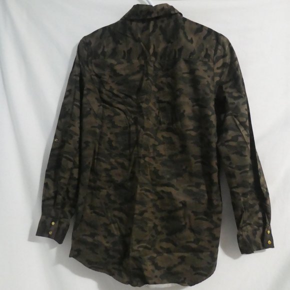 MAX | UK 14 EUR 40 | Camo / Camouflage Snap Button-Up Front Shirt | NWOT - Picture 2 of 16